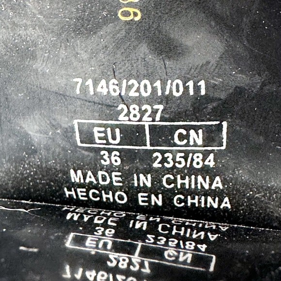 ZARA Trafaluc Sock Ankle Boots Size 6 Booties Blue Black Stripe Knit Block Heel - Picture 7 of 10